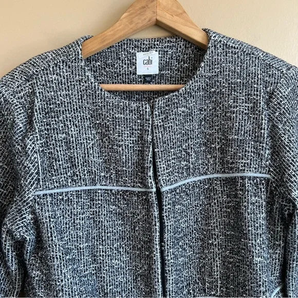 Cabi 5299 The Times Jacket Sweater Cardigan Black White Women’s Small - Picture 7 of 9